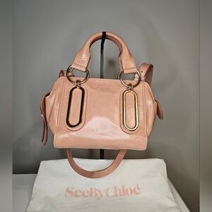 See By Chloe Blush Satchel with Gold Details